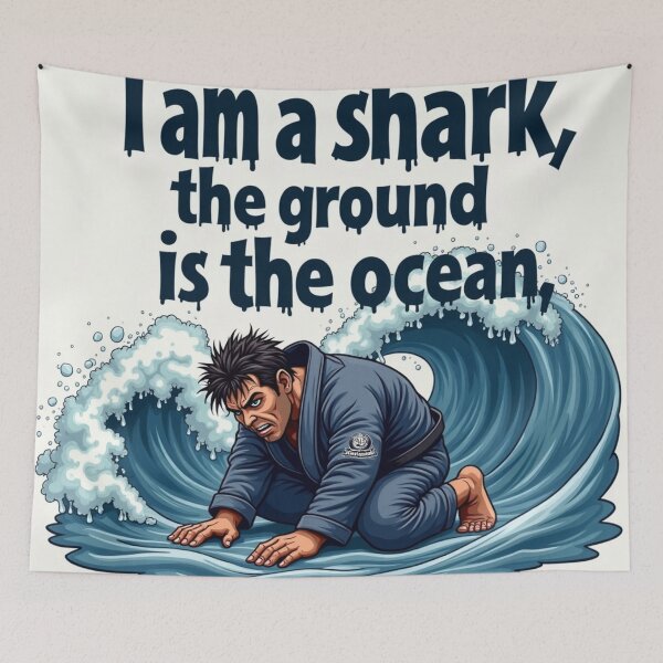 Item preview, BJJ Shark Quote - The Ground Is My Ocean designed and sold by Martial-Art-23.