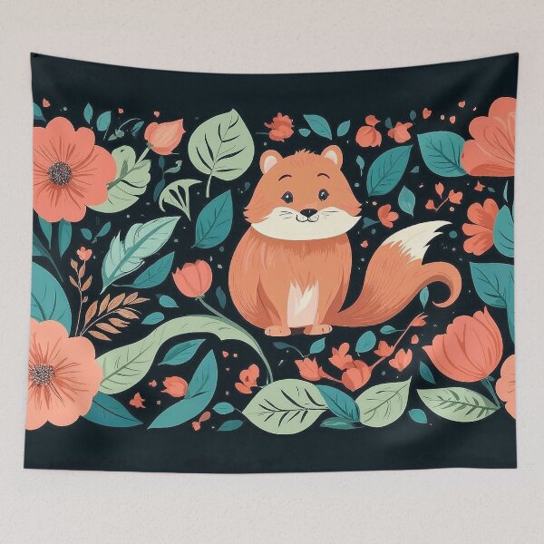 Item preview, Fox flowers designed and sold by ArtfullMinds.