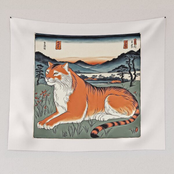 Item preview, Tigers in Spotlight Japanese Style designed and sold by Helios Be. Lavsh.