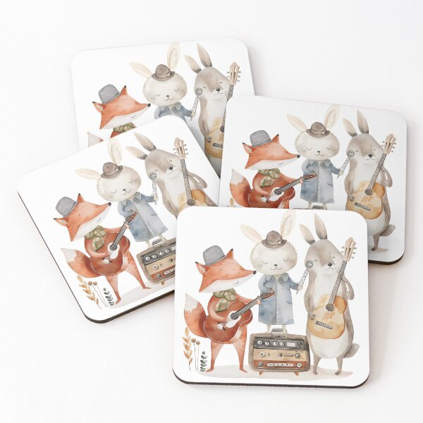 Item preview, Boho Woodland Animal Band Nursery Wall Art designed and sold by WabiSabiSjak.