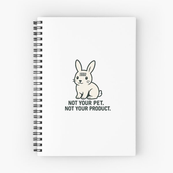 Item preview, Not Your Pet, Not Your Product – Cruelty-Free Bunny Protest Art designed and sold by LuckyWhiteBunnyRabbit.