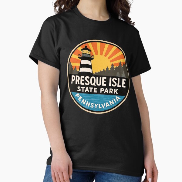 Item preview, Presque Isle State Park Pennsylvania - Vintage Sunset Lighthouse  designed and sold by holly-renee.