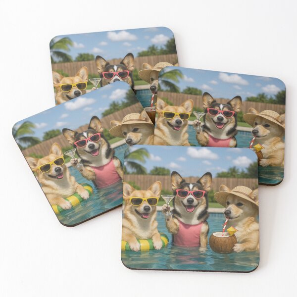 Item preview, Three Corgis, One Pool, No Rules designed and sold by Daisy Mae.
