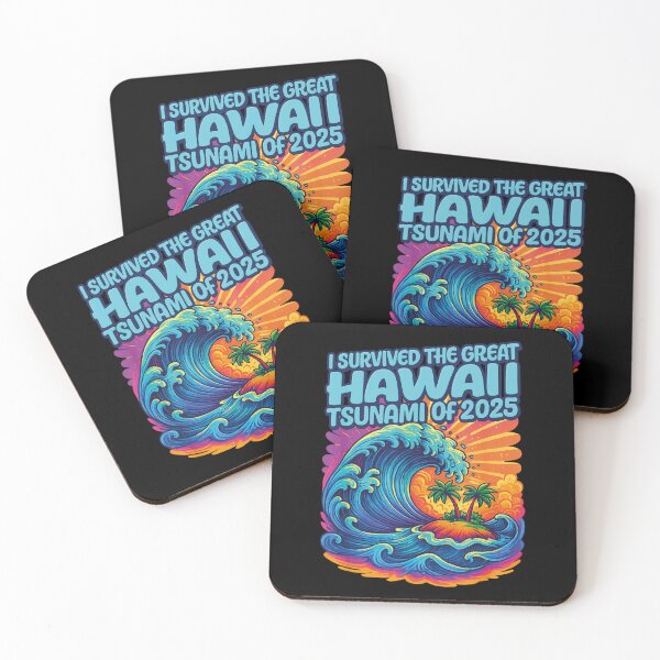 Item preview, I Survived The Great Hawaii Tsunami of 2025 | Retro Wave tee designed and sold by iam8lu3.