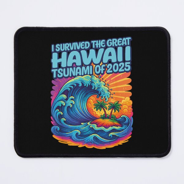 Item preview, I Survived The Great Hawaii Tsunami of 2025 | Retro Wave tee designed and sold by iam8lu3.