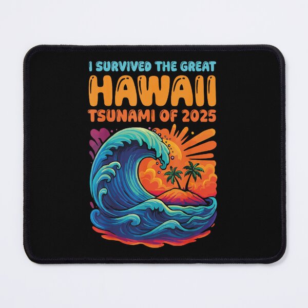 Item preview, I Survived The Great Hawaii Tsunami of 2025 | Retro Wave tee designed and sold by iam8lu3.