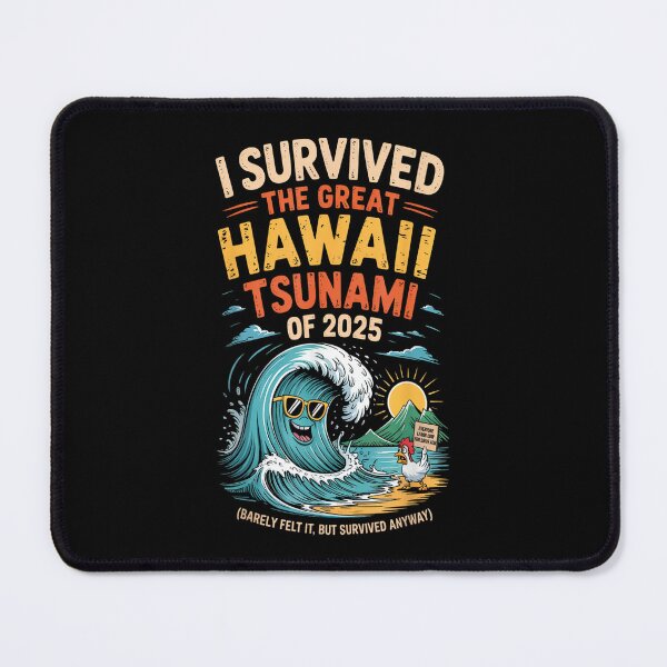 Item preview, I Survived The Great Hawaii Tsunami of 2025 | Retro Wave tee designed and sold by iam8lu3.