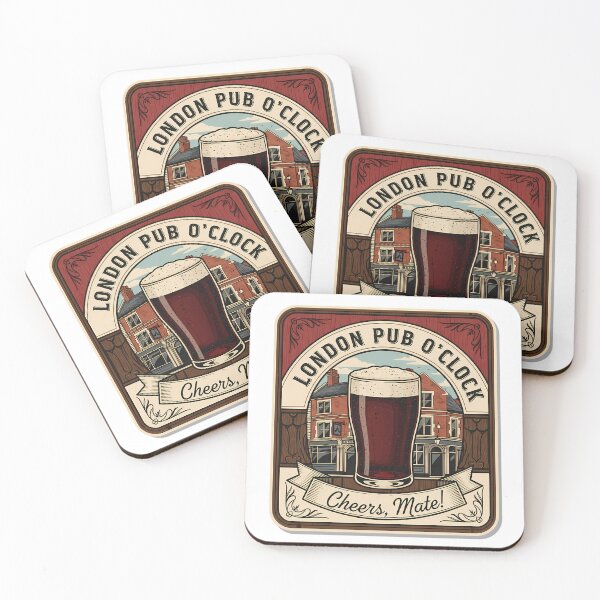 Item preview, London Pub O'Clock: A Vintage British Beer Emblem designed and sold by Digital Dreams Arts.