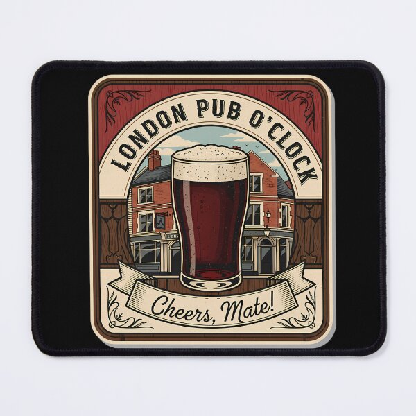 Item preview, London Pub O'Clock: A Vintage British Beer Emblem designed and sold by Digital Dreams Arts.
