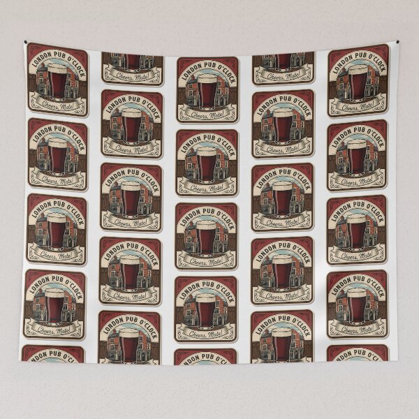 Item preview, London Pub O'Clock: A Vintage British Beer Emblem designed and sold by Digital Dreams Arts.