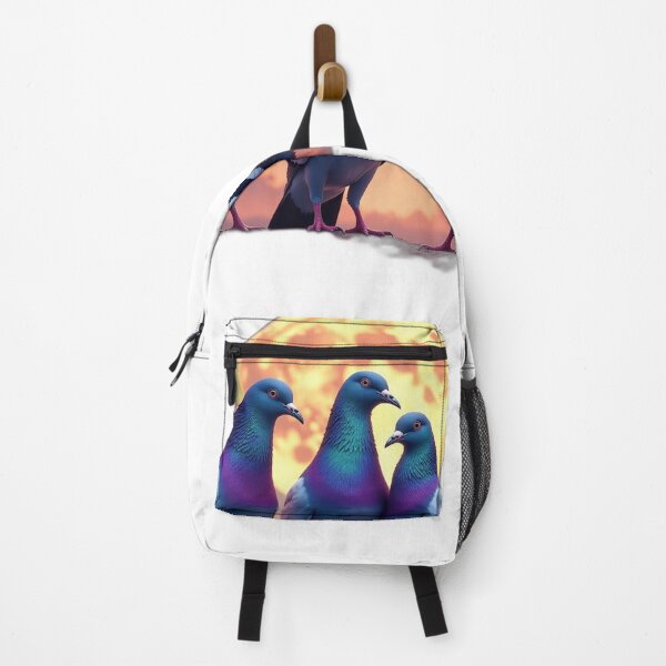 Item preview, Moonlit Guardians – Cosmic Pigeon Trio designed and sold by Taha Art Designs.