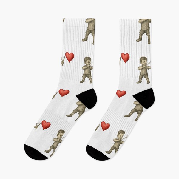 Item preview, Vintage Sketch of Playful Child with Slingshot and Heart – Whimsical Love Art designed and sold by Psycho-Crazy.