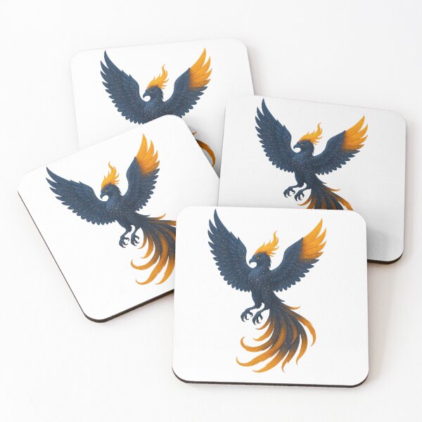 Item preview, Black Phoenix with Fiery Tail designed and sold by Tanita Platina.