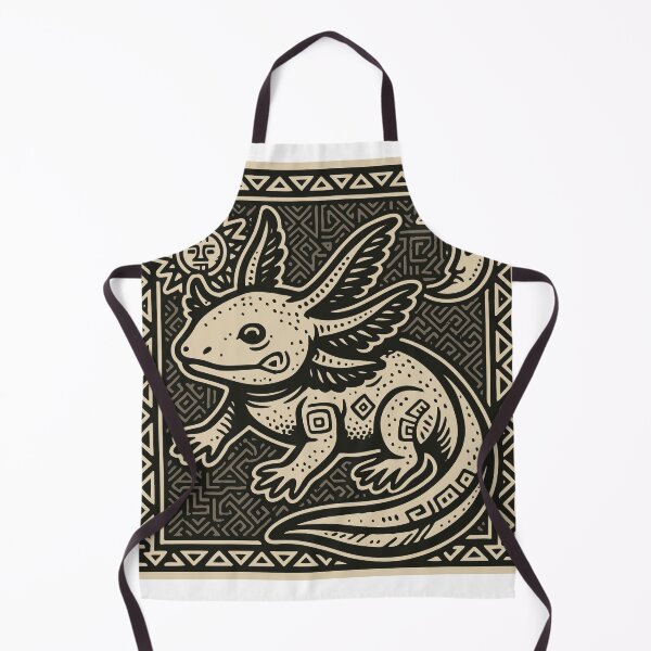 Item preview, Aztec Axolotl Spirit – Monochrome Tribal Design designed and sold by VALQUIRIAMX.