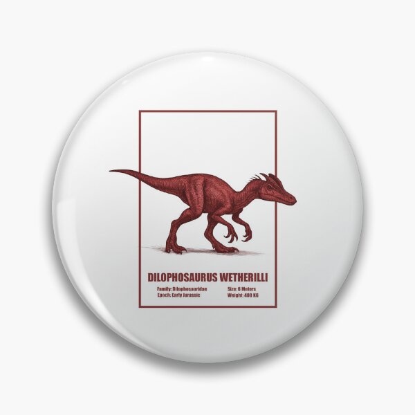 Item preview, Dilophosaurus Wetherilli – Vintage Dinosaur Illustration designed and sold by SlatoMato.