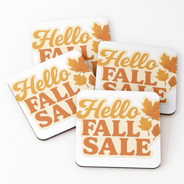 Item preview, Hello Fall Sale Design with Autumn Leaves and Transparent Background designed and sold by Creative88Art.