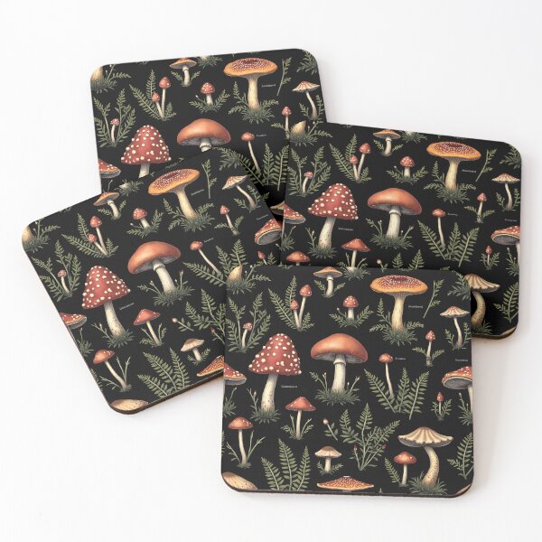 Item preview, Vintage Mushroom Fern design designed and sold by Dragonkingdoms.