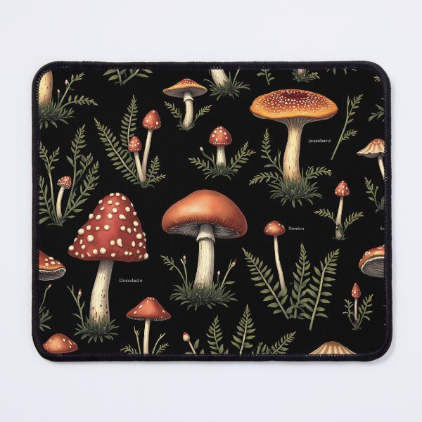 Item preview, Vintage Mushroom Fern design designed and sold by Dragonkingdoms.