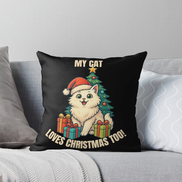 Item preview, MY CAT LOVES CHRISTMAS TOO! Funny Christmas Cat, funny cat lover gift and cat christmas present! designed and sold by AlphaBetulia.