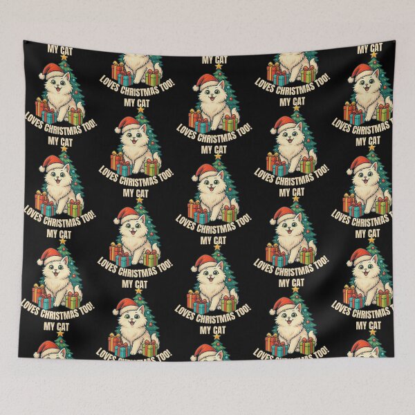 Item preview, MY CAT LOVES CHRISTMAS TOO! Funny Christmas Cat, funny cat lover gift and cat christmas present! designed and sold by AlphaBetulia.