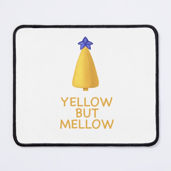 Item preview, Yellow but Mellow – Cute Yellow Christmas Tree with Blue Star designed and sold by KolLiArt.