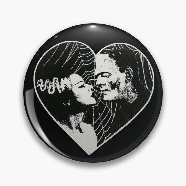 Item preview, Frankenstein and Bride Goth Emo Heart designed and sold by cemetery girl.
