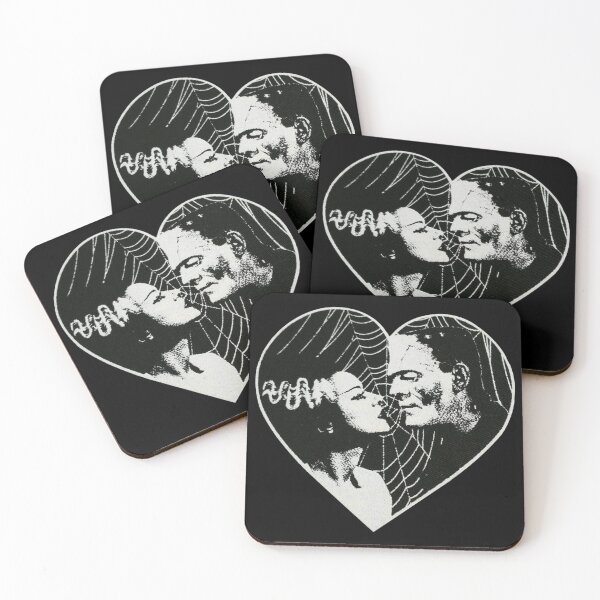Item preview, Frankenstein and Bride Goth Emo Heart designed and sold by cemetery girl.