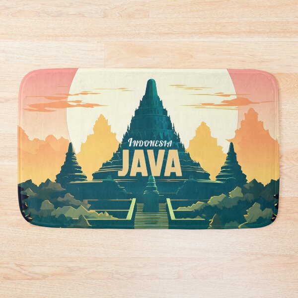 Aperçu de l'œuvre Affiche de voyage de Java en Indonésie, décoration murale pour la maison créée et vendue par GTwoThree.