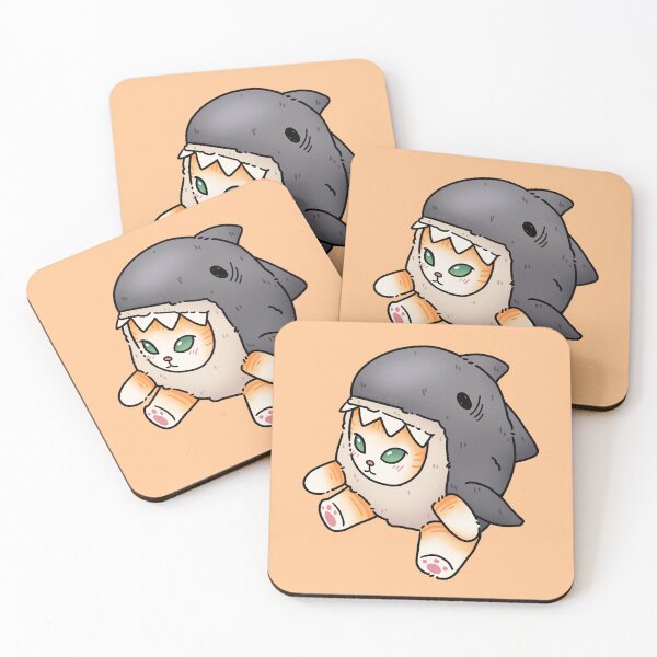 Item preview, Michi shark (black line, orange background) designed and sold by Winarts1808.