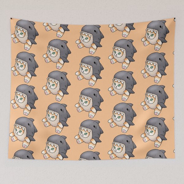 Item preview, Michi shark (black line, orange background) designed and sold by Winarts1808.
