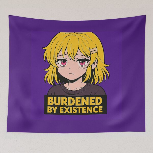 Item preview, Copy of Burdened By Existence - Animegirl #3 (Purple) designed and sold by SlideLab.