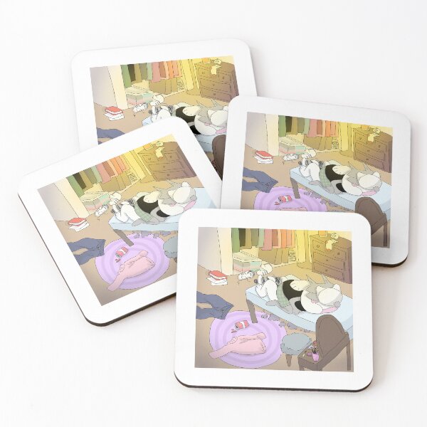 Item preview, Billie and Mittens In their Messy Room designed and sold by alexcreatesart.