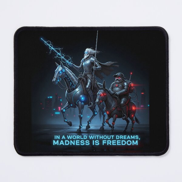 Item preview, "Cyber Quixote & Sancho – Madness is Freedom" designed and sold by RitualRebel.
