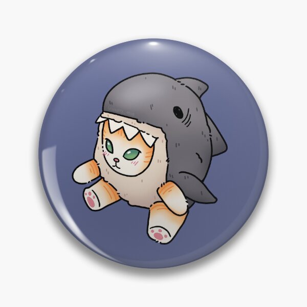 Item preview, Michi shark (black line, blue background) designed and sold by Winarts1808.
