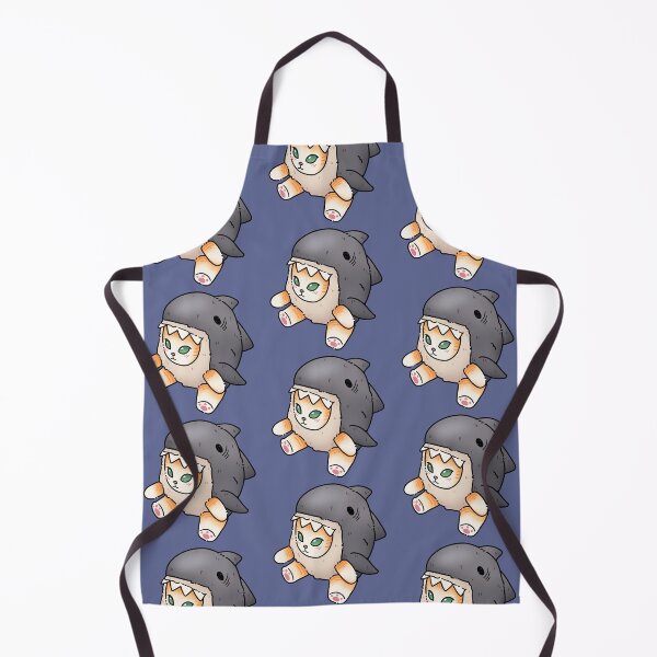 Item preview, Michi shark (black line, blue background) designed and sold by Winarts1808.