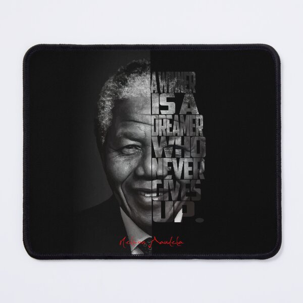 Item preview, Nelson Mandela Quote Poster – Monochrome Inspirational Portrait Art designed and sold by Enea Kelo.