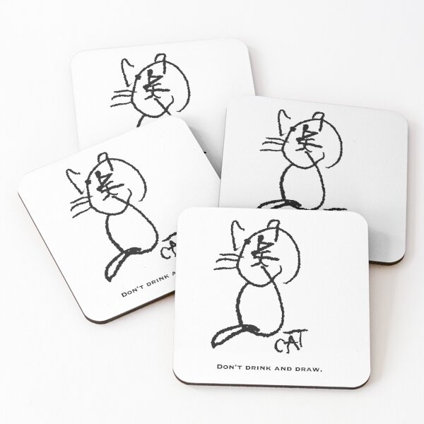Item preview, Cat—Don't Drink and Draw designed and sold by Sheila Singhal.