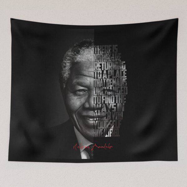 Item preview, Nelson Mandela Quote Poster – Monochrome Inspirational Portrait Art designed and sold by Enea Kelo.