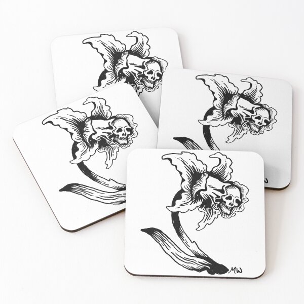 Item preview, Daffodil Skull Tattoo Design designed and sold by whichmoss.