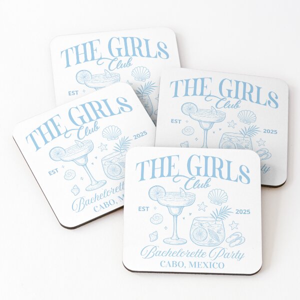 Item preview, The Girls Club – Vintage Bachelorette Beach Party Design designed and sold by SoftStyleStudio ⭐⭐⭐.