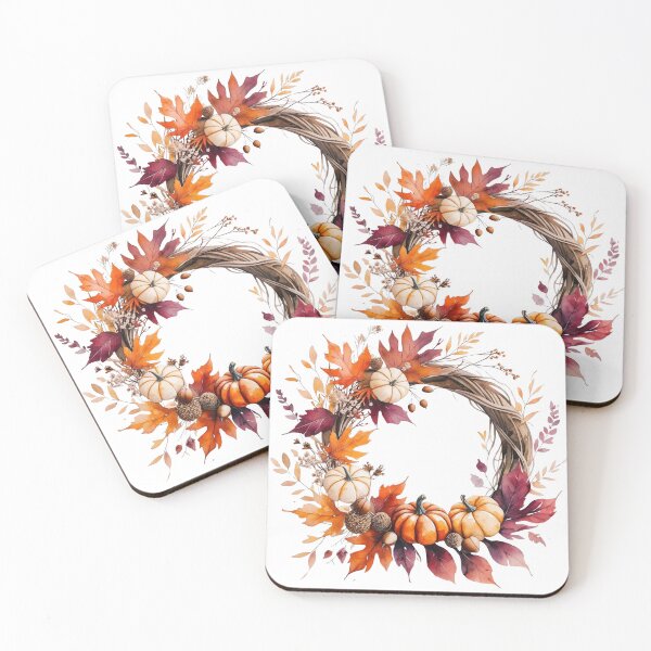 Item preview, Watercolor Fall Wreath designed and sold by CozyinTime.