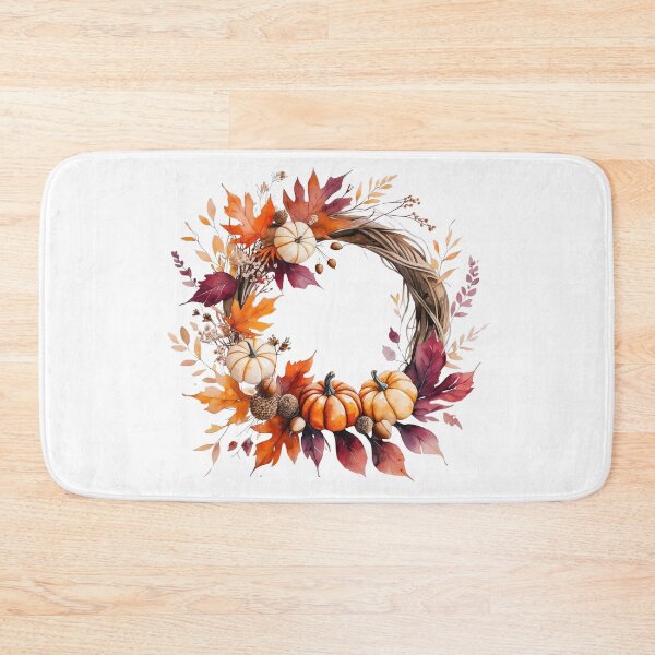 Item preview, Watercolor Fall Wreath designed and sold by CozyinTime.