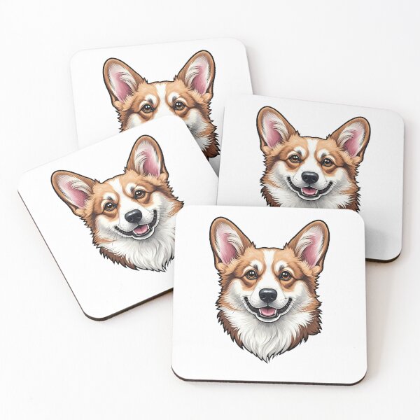 Item preview, Playful Cute Corgi with Big Eyes and Cheeky Tongue Spreading Joy and Cheer    designed and sold by zoughlal.