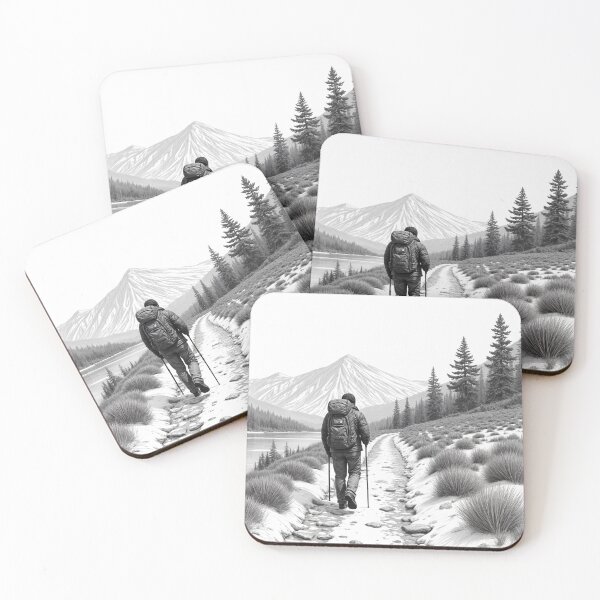 Item preview, Hiker in Nordic landscape 2 designed and sold by SkandiPrint.
