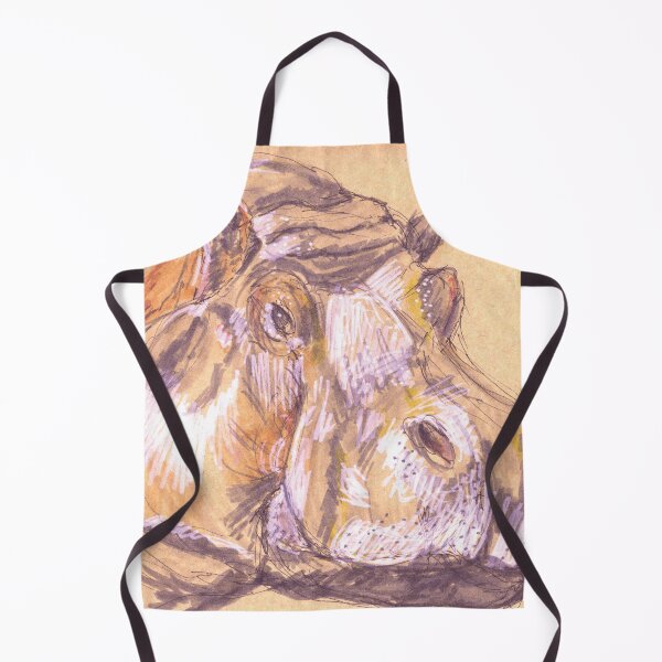 Item preview, Realistic Original Drawing of River Hippopotamus—Hippopotamus amphibius designed and sold by Sheila Singhal.