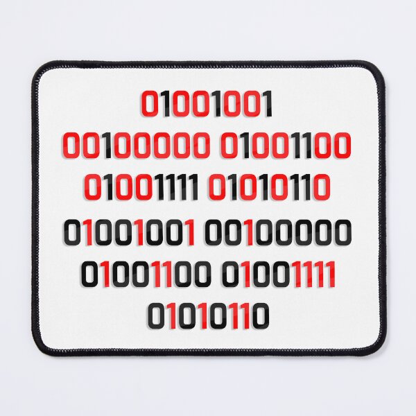 Item preview, "I love you" Binary Design designed and sold by PlayerTwoTees.