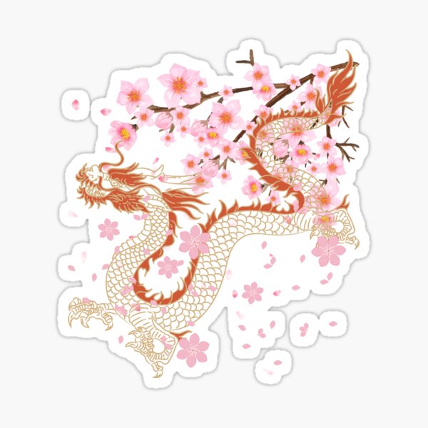 Item preview, Cherry Blossom Dragon designed and sold by thebadkittyco.