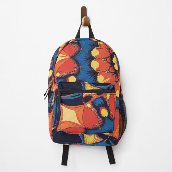 Item preview, Universal Radiance – Psychedelic Blue, Red & Yellow Fractal Mandala designed and sold by Harmonic_Layers.