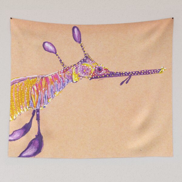 Item preview, Realistic Original Drawing of Weedy Sea Dragon—Phyllopteryx taeniolatus designed and sold by Sheila Singhal.