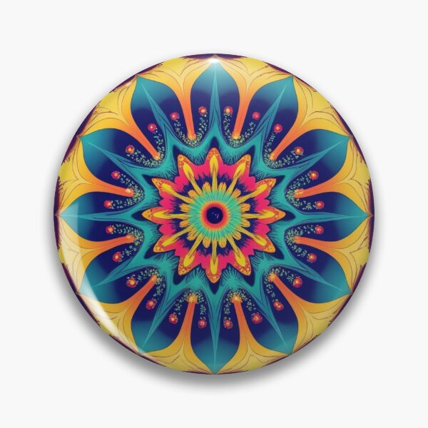 Item preview, Unity in Color – Neon Fractal Mandala of Universal Oneness designed and sold by Harmonic_Layers.